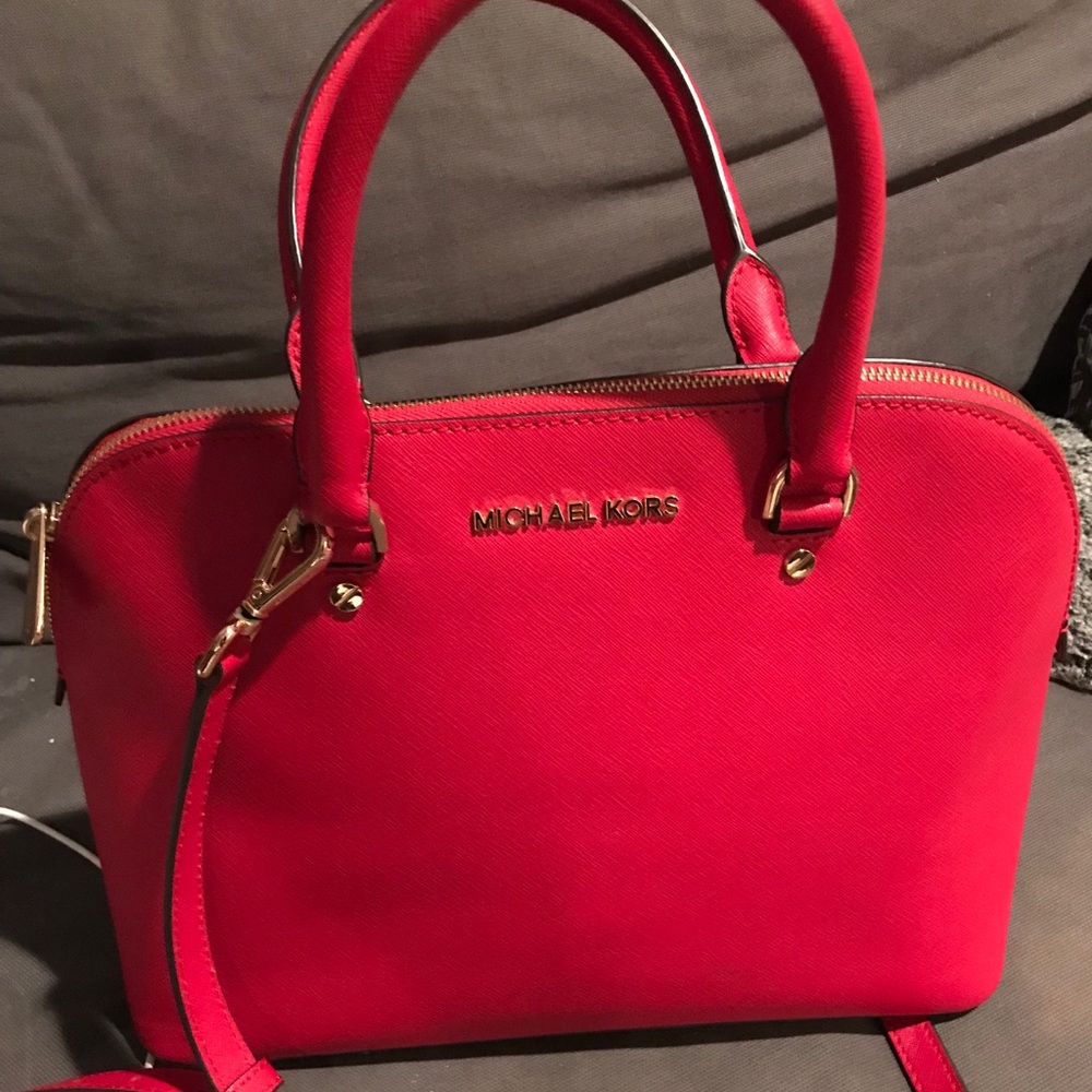 Michael Kors red handbag